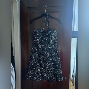 Floral Halter Neck Dress
